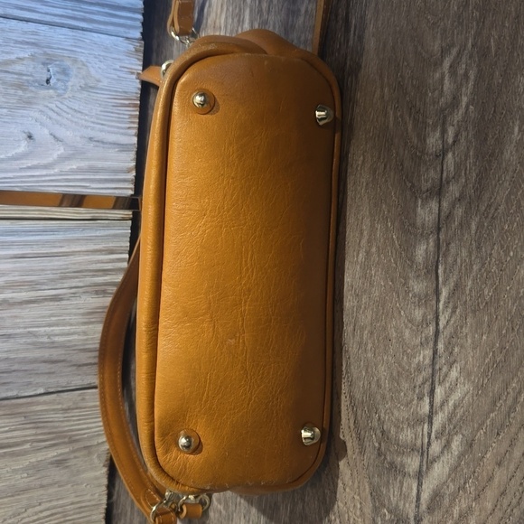 DIVINA FIRENZE ITALIAN Orange LEATHER CROSSBODY SHOULDER HANDBAG - Picture 8 of 15